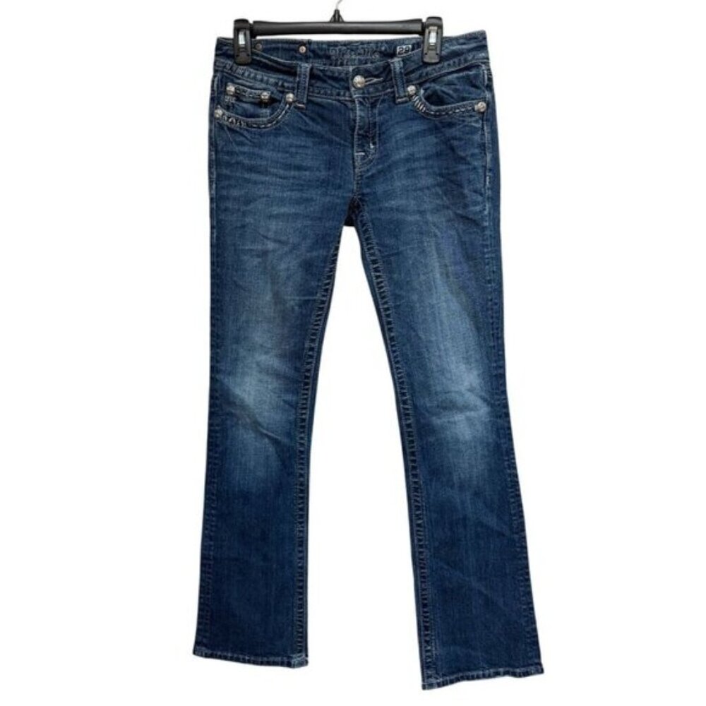 Miss Me Women's Boot Cut Jeans Size 28 Embellished Pockets Bling Jeans